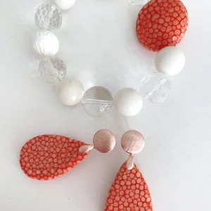ohrangerie Orange Stücke | Ohrringe Aus Rochenleder<Ohrringe aus Rochenleder, orange