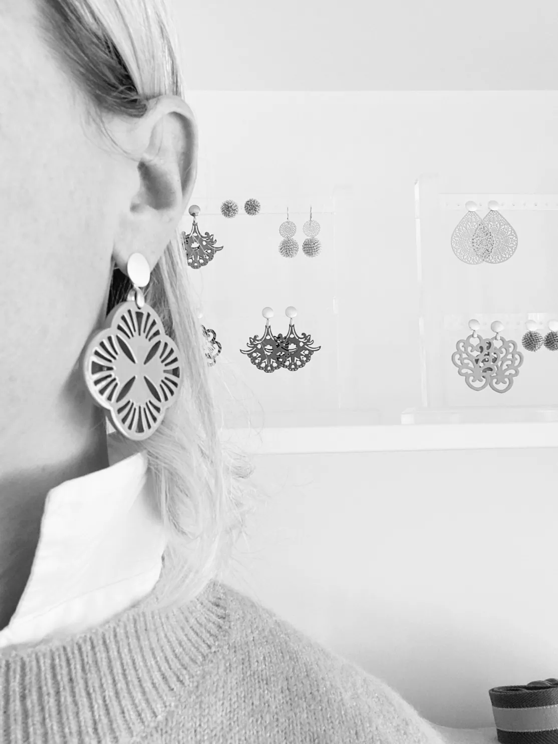 ohrangerie Glückskollektion | Ohrringe Aus Horn<"Lauras Glück" aus Horn, puderrosa