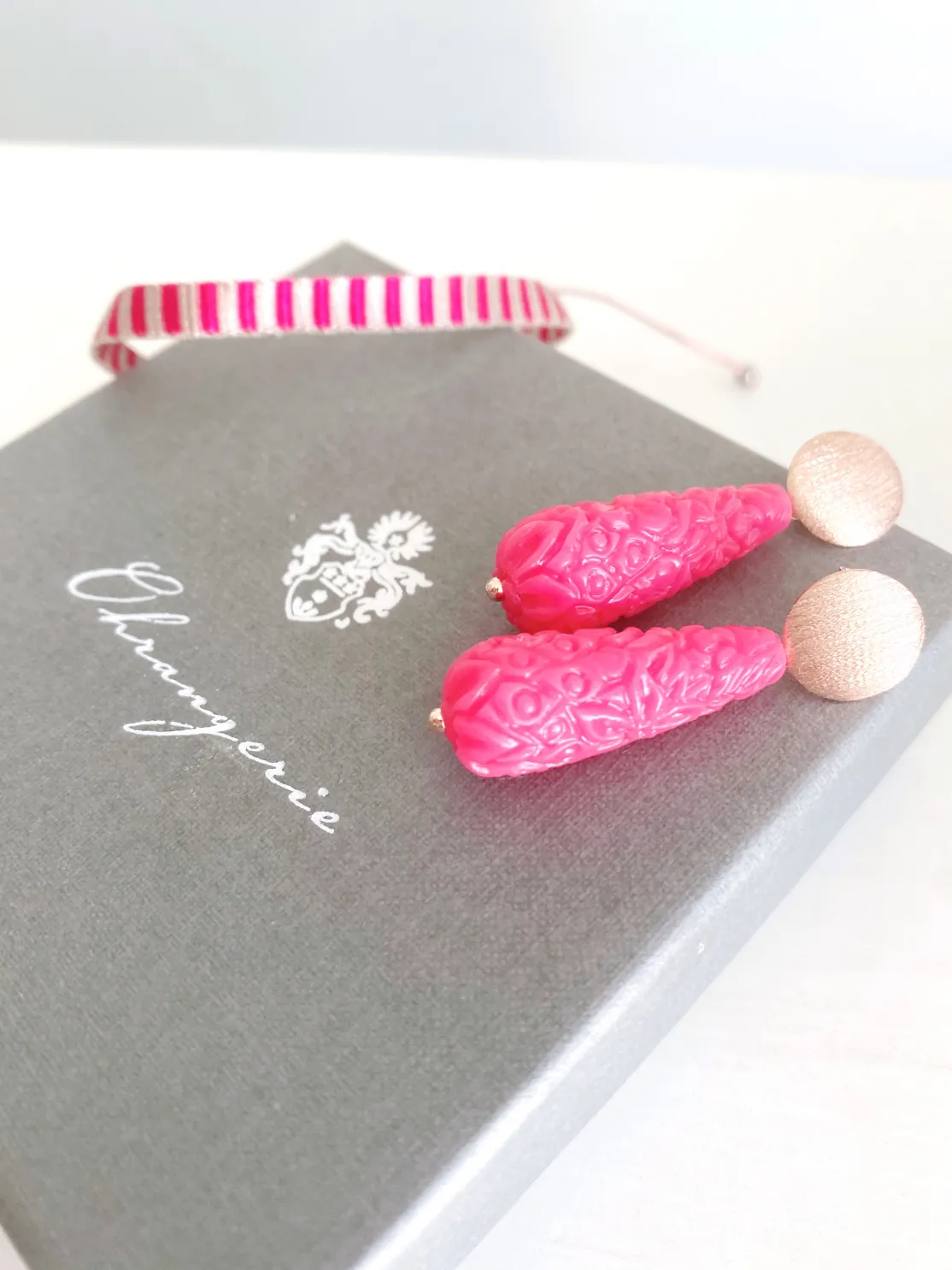 ohrangerie Pinke Stücke | Ohrringe Aus Kunstharz<Tropfen, pink